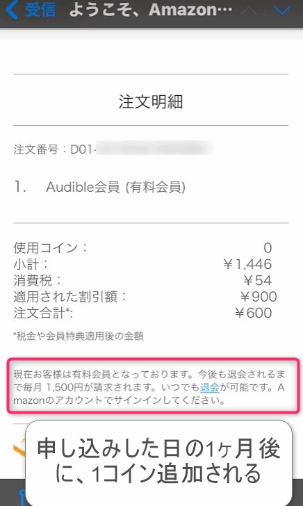 メールに注文明細が届く