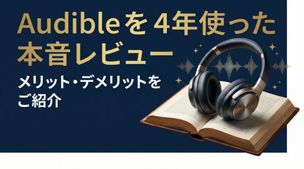 4年使った本音レビュー「Audibleのここがイマイチ！」デメリット